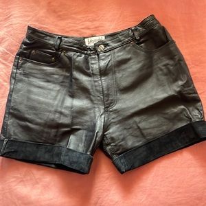 Vintage leather shorts